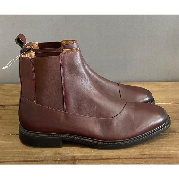 Thomas and Vine Men\'s Hanford Chelsea Boots Size 12 Bordeaux Leather Comfort main image 15
